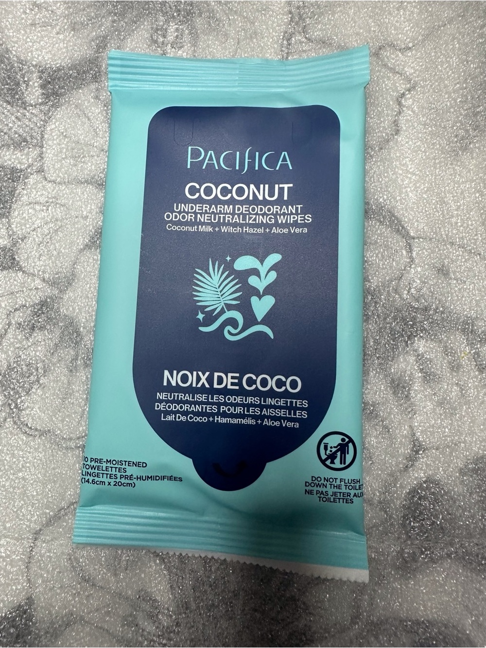 Pacifica Coconut Underarm Deodorant Wipes —